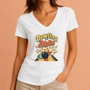 Awesome Bowling For Strike Vintage V-Neck Shirt