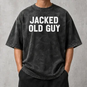 Awesome Jacked Old Guy Washed T-Shirt
