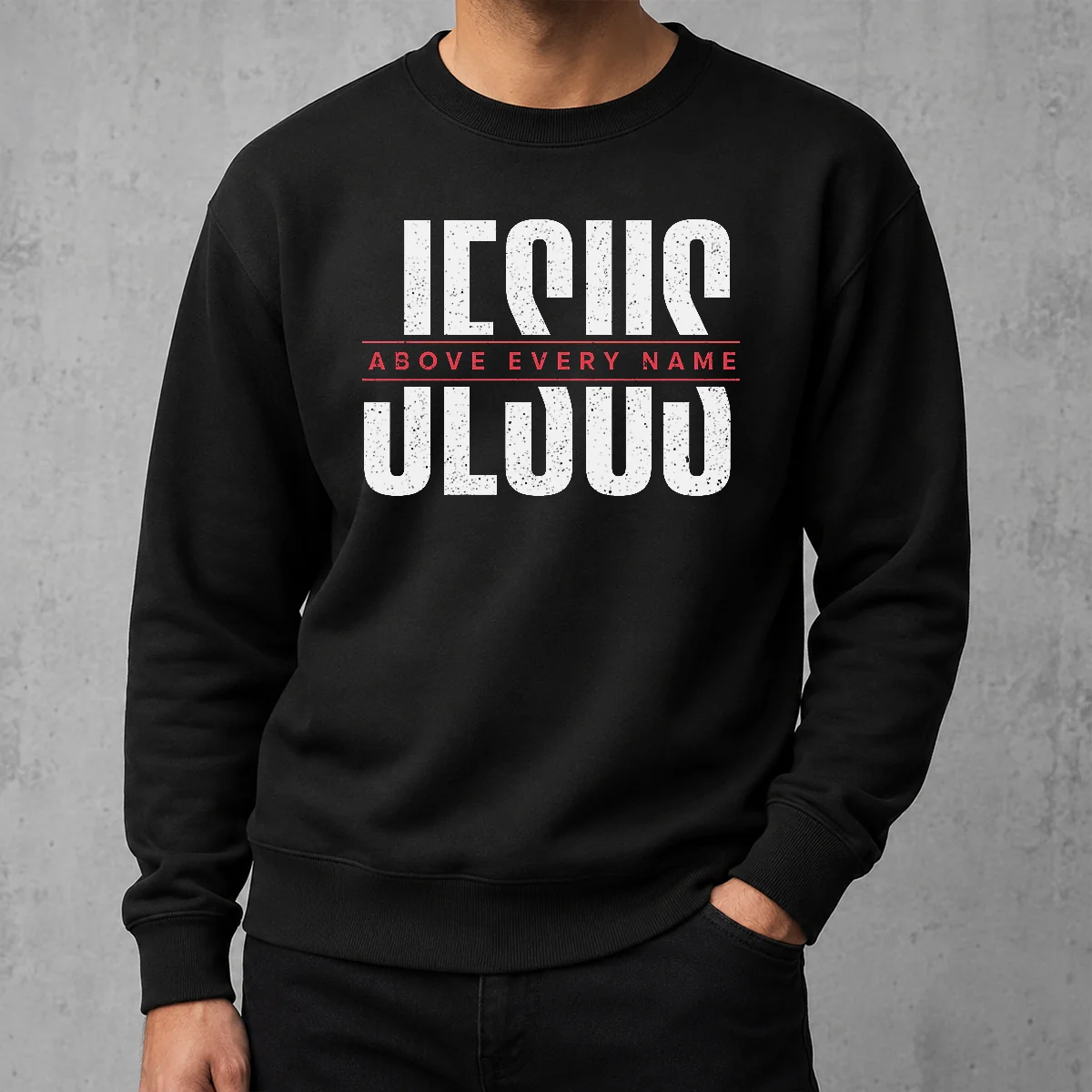 Awesome Jesus Above Every Name Inspirational Faith Lovers Sweater