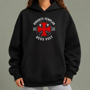 Awesome Knights Templar Est 1119 Deus Vult Crusader Hoodie