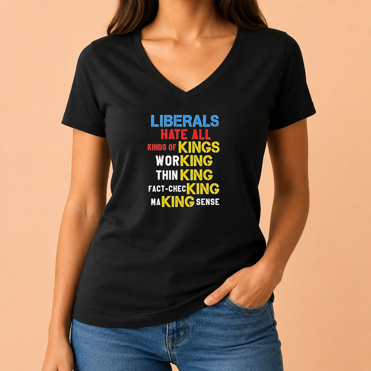 Awesome Liberals Hate All Kinds Of V-Neck Shirt Awesome Liberals Hate All Kinds Of V-Neck Shirt