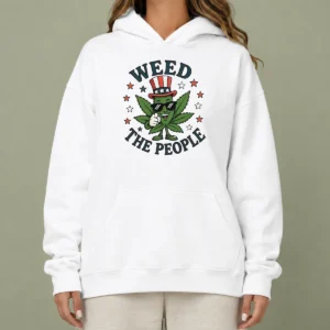 Awesome Nice Weed The People Cannabis Uncle Sam Character Patriotic Leaf Symbol Hoodie