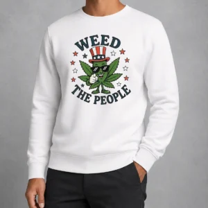 Awesome Nice Weed The People Cannabis Uncle Sam Character Patriotic Leaf Symbol Sweater