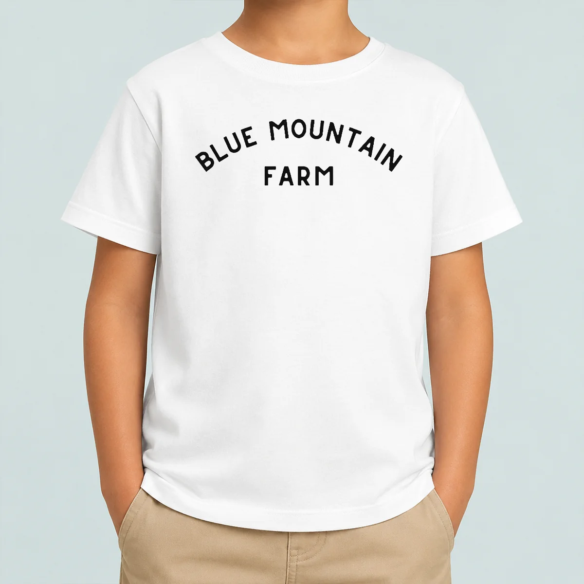 Funny Awesome Jon Bray Antique Style Blue Mountain Farm Kids T-Shirt