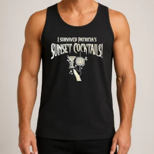 Funny I Survived Patricias Sunset Cocktails Tank Top