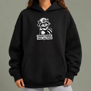 Funny Jimothy Viral Raccoon Trash Panda Stencil Hoodie