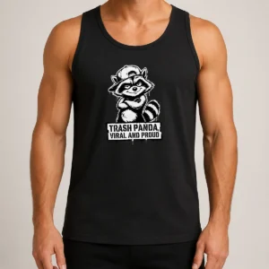 Funny Jimothy Viral Raccoon Trash Panda Stencil Tank Top