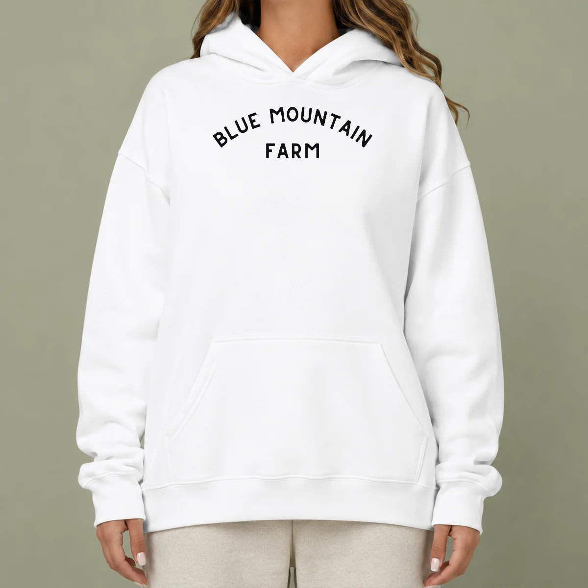 Funny Jon Bray Antique Style Blue Mountain Farm Hoodie