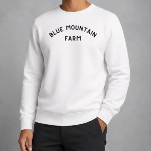 Funny Jon Bray Antique Style Blue Mountain Farm Sweater