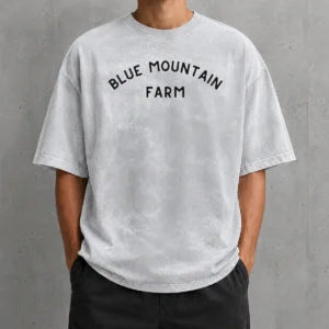 Funny Jon Bray Antique Style Blue Mountain Farm Washed T-Shirt