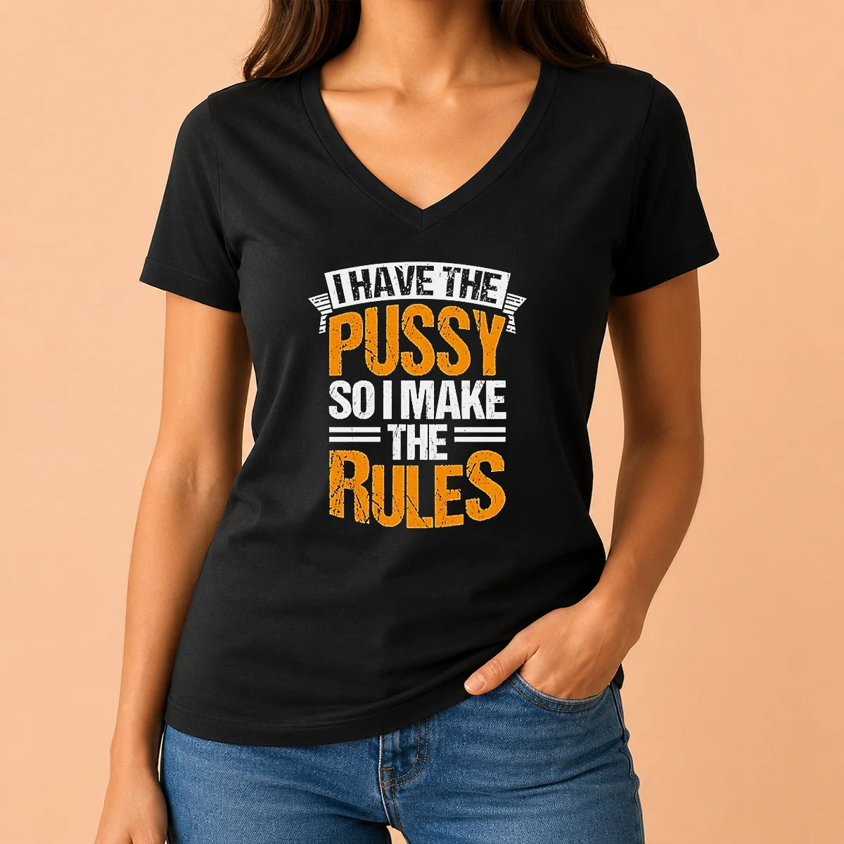 Funny Official I Have The Pussy V-Neck Shirt Funny Official I Have The Pussy V-Neck Shirt