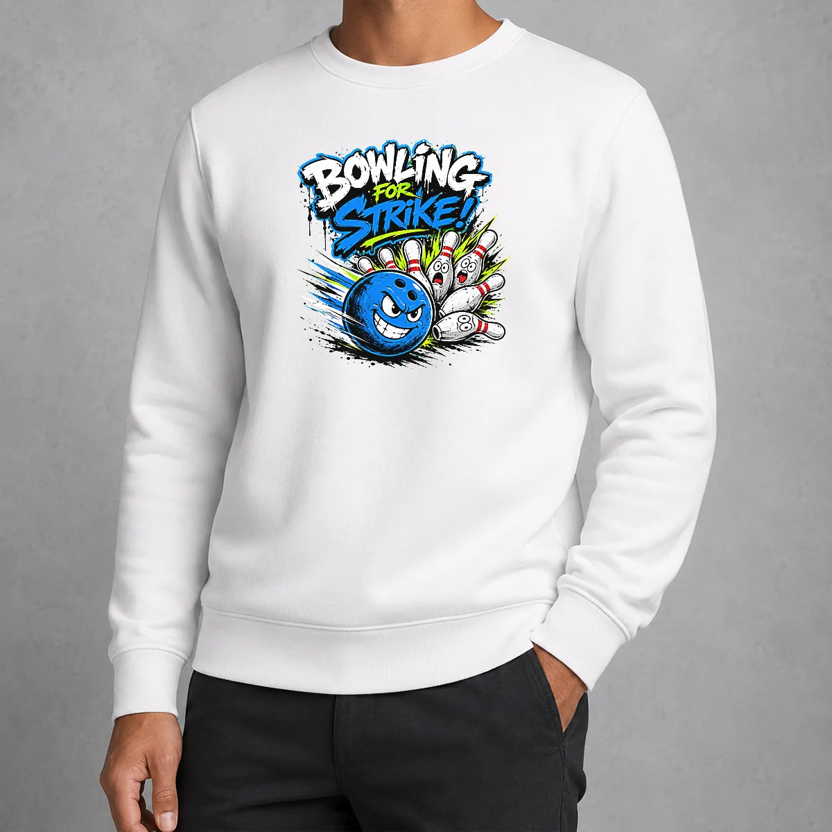 Funny Pretty Bowling For Strike Fun Grunge Streetwear Sweater