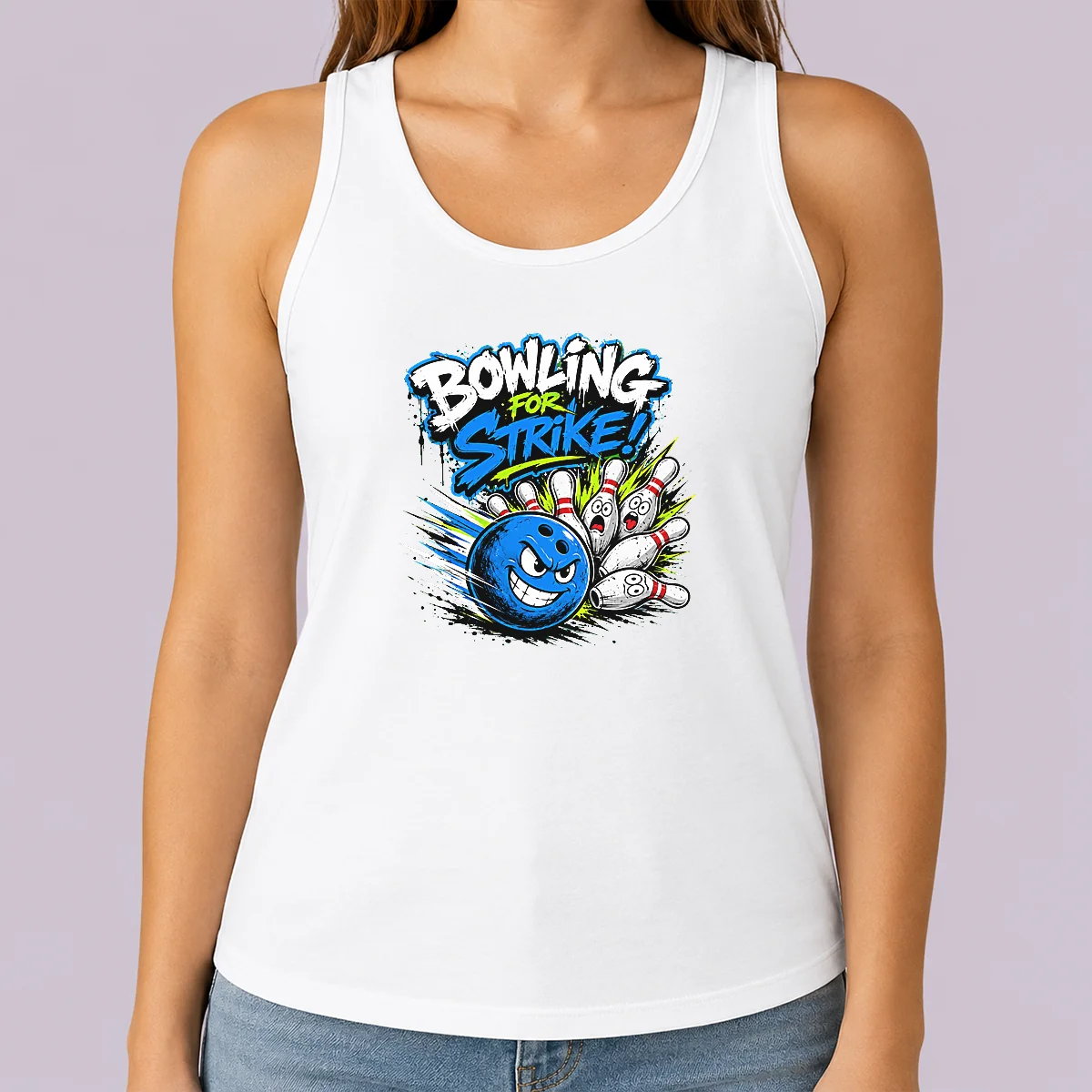 Funny Pretty Bowling For Strike Fun Grunge Streetwear Tank Top