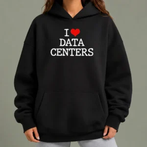 Funny Pretty I Love Data Centers IT Professional Server Room Hoodie