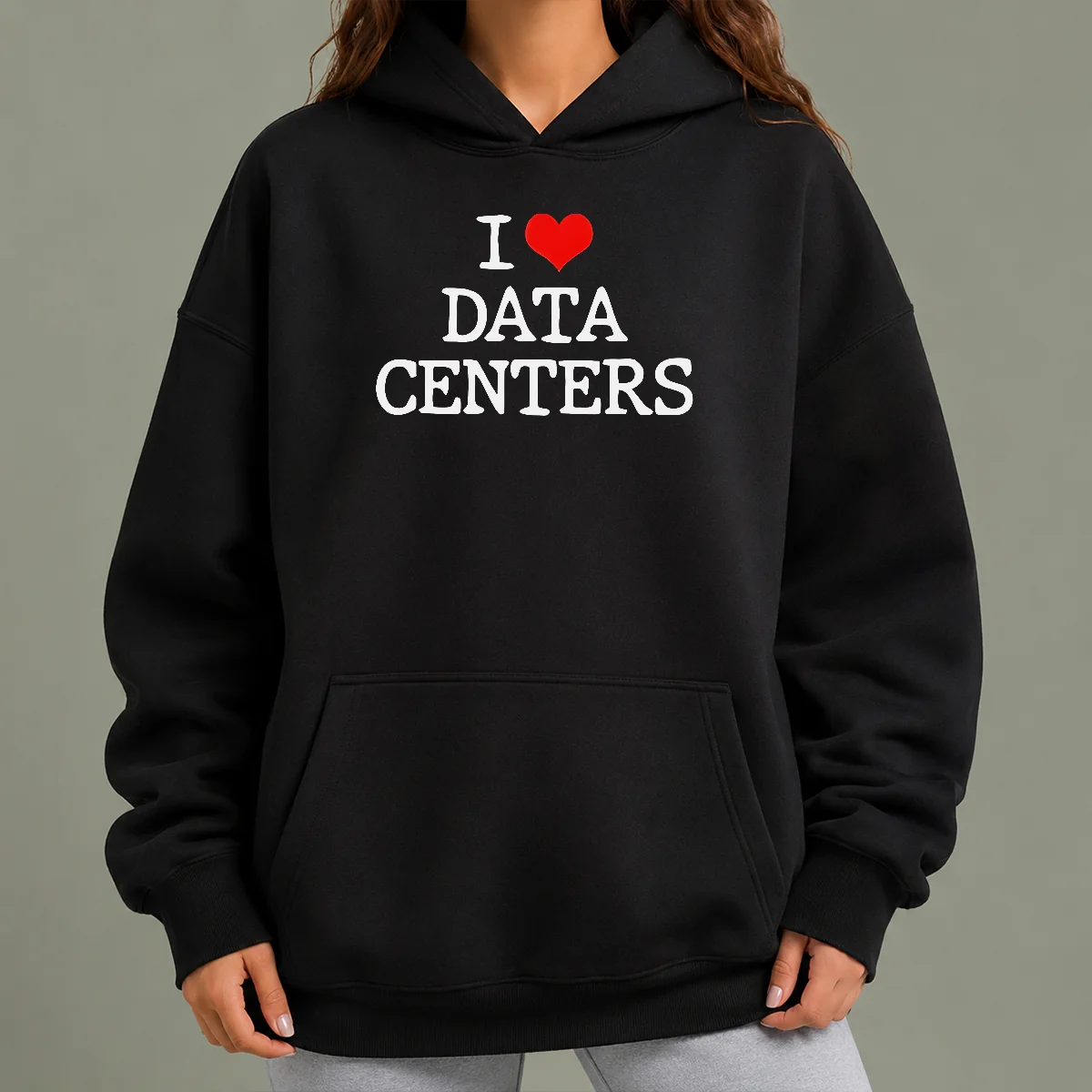 Funny Pretty I Love Data Centers IT Professional Server Room Hoodie
