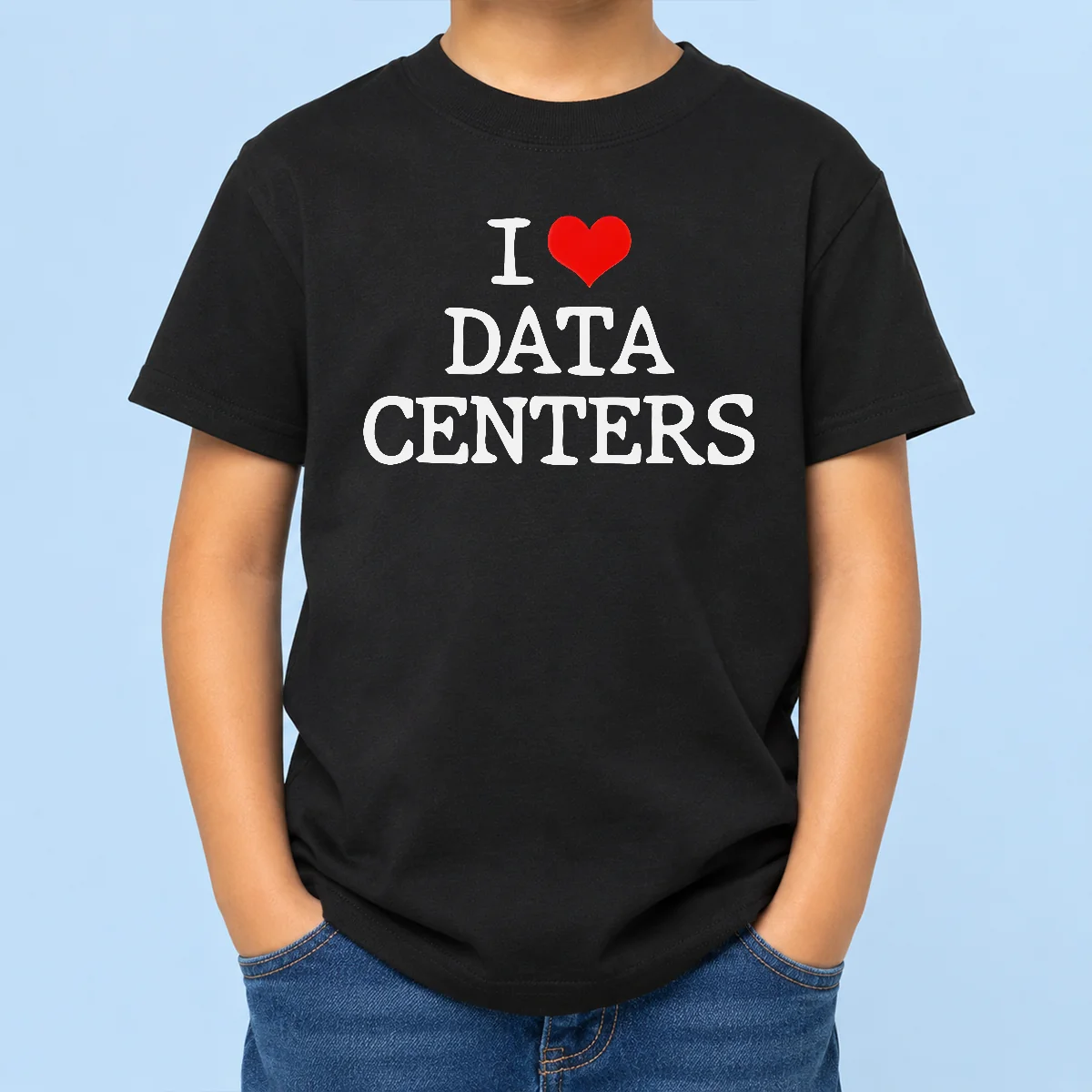 Funny Pretty I Love Data Centers IT Professional Server Room Kids T-Shirt