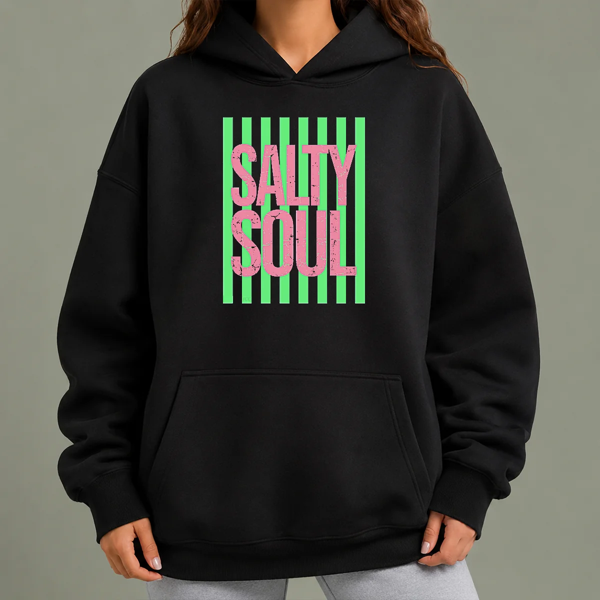 Funny Salty Soul Retro Stripes Sunshine Hoodie