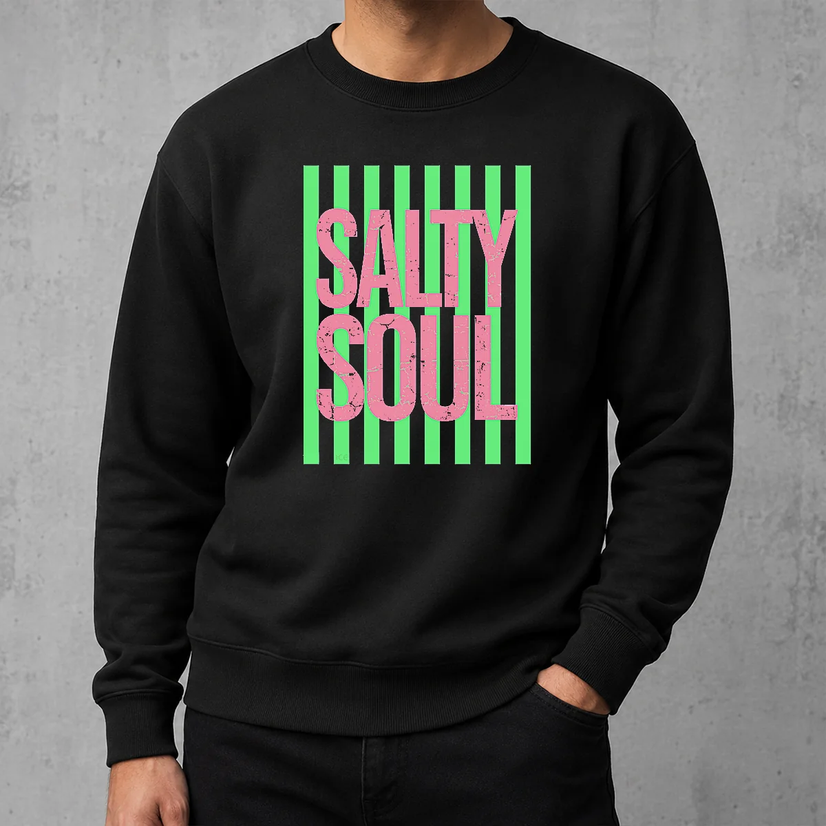 Funny Salty Soul Retro Stripes Sunshine Sweater