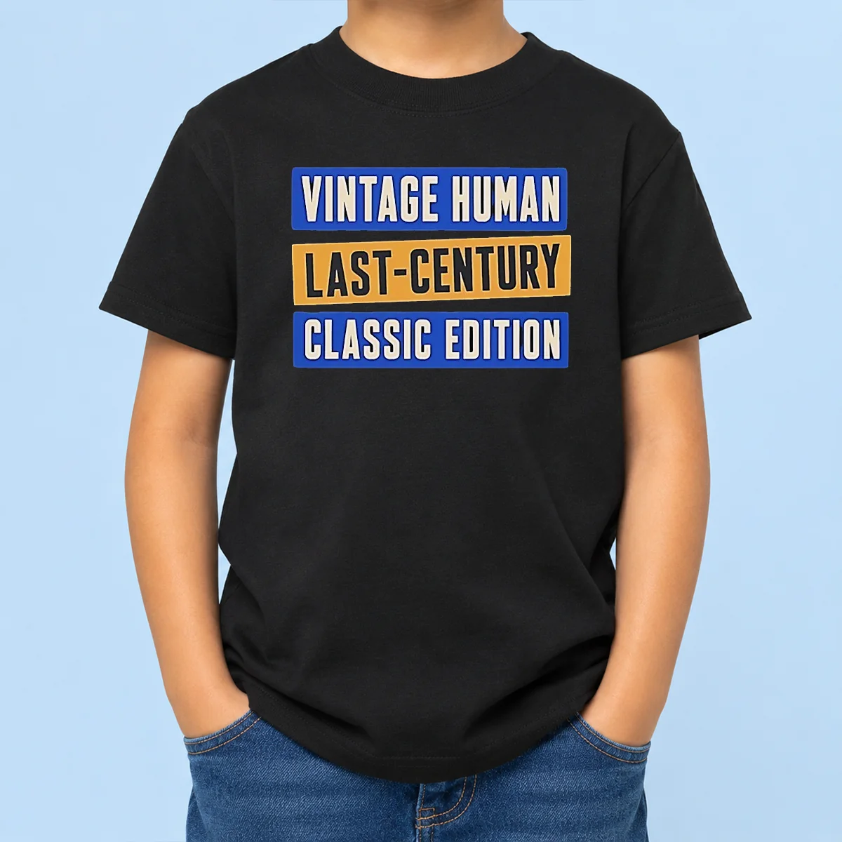 Funny Vintage Human Last Century Classic Edition Kids T-Shirt