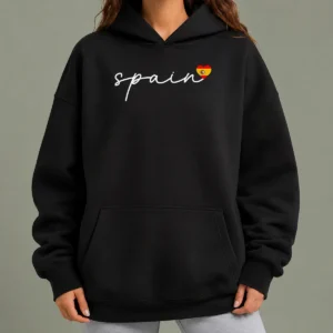 Good Awesome I Love Spain Signature Heart Hoodie
