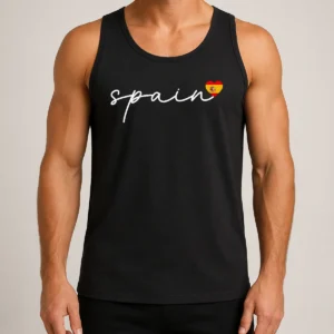 Good Awesome I Love Spain Signature Heart Tank Top