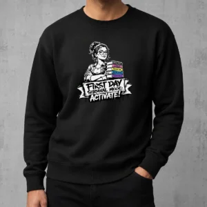 Good First Day School Teacher Stencil Sweater