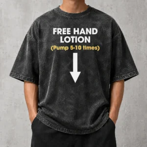 Good Free Hand Lotion Pump 5 10 Times Washed T-Shirt