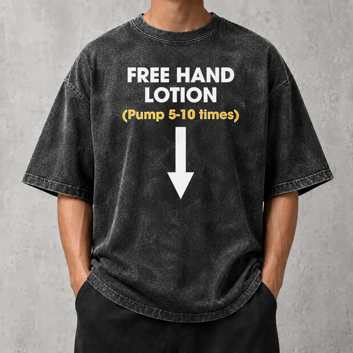 Good Free Hand Lotion Pump 5 10 Times Washed T-Shirt