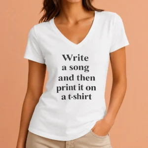 Good Funny Write A Song And Then Print It On A V-Neck Shirt