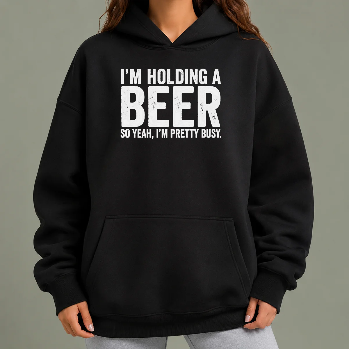 Good I'M Holding A Beer So Year I'M Pretty Busy Hoodie