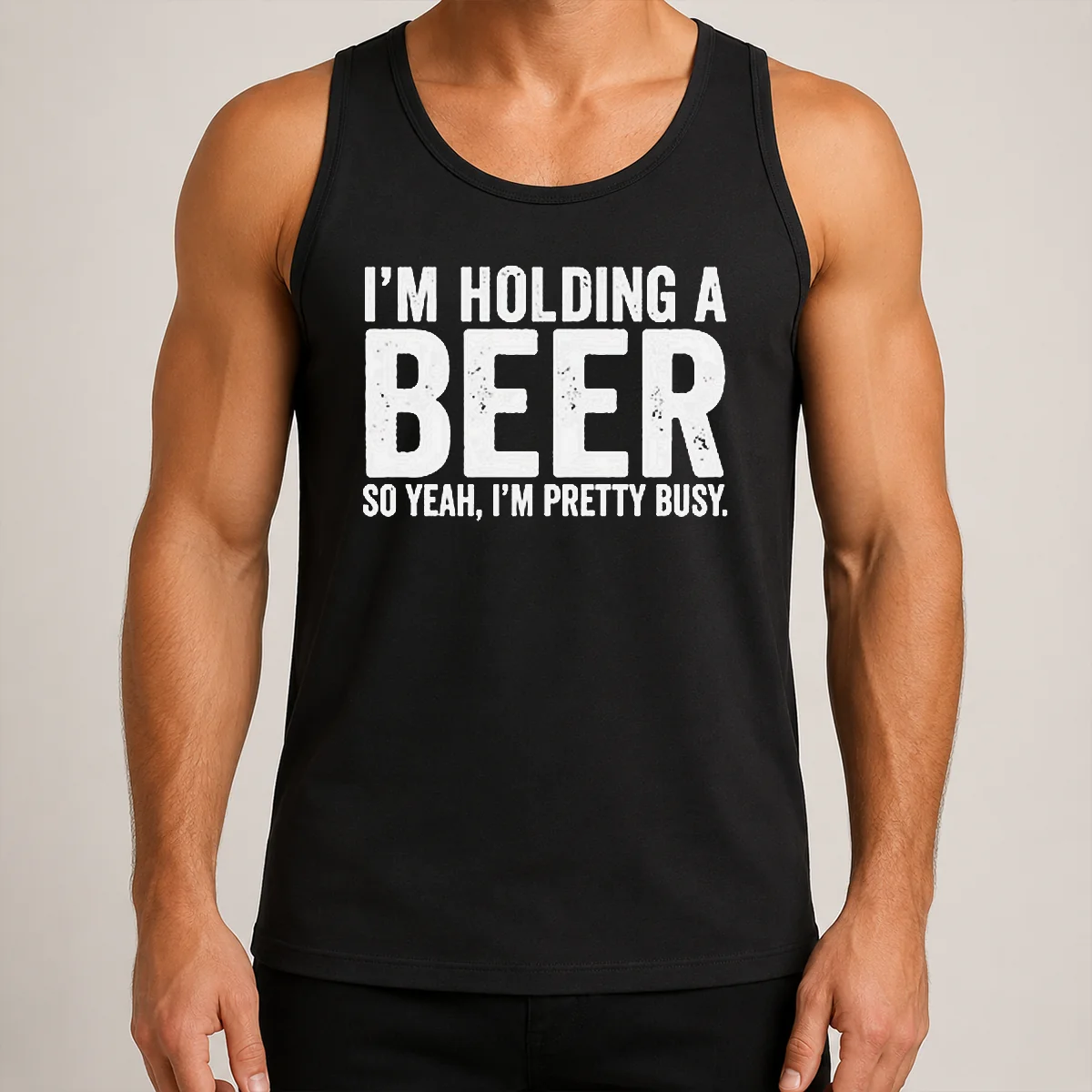 Good I'M Holding A Beer So Year I'M Pretty Busy Tank Top