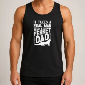 Good It Takes A Real Man To Be A Ferret Dad Pet Owner Tank Top