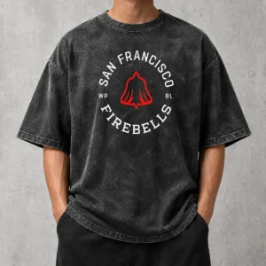 Good San Francisco Firebells WP BL Badge Washed T-Shirt