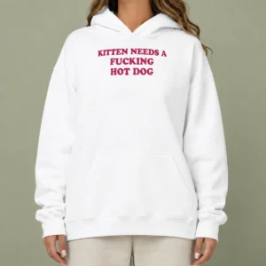 Happy Needs A Fucking Hot Dog Kitten Hoodie