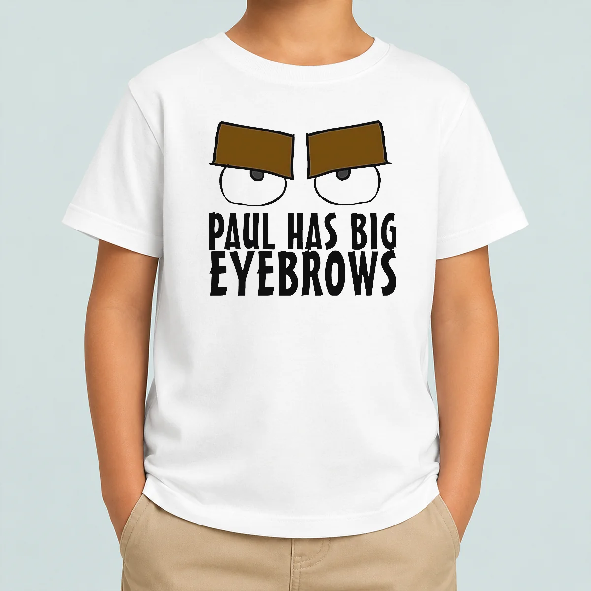 Happy Paul Has Big Eyebrows Kids T-Shirt
