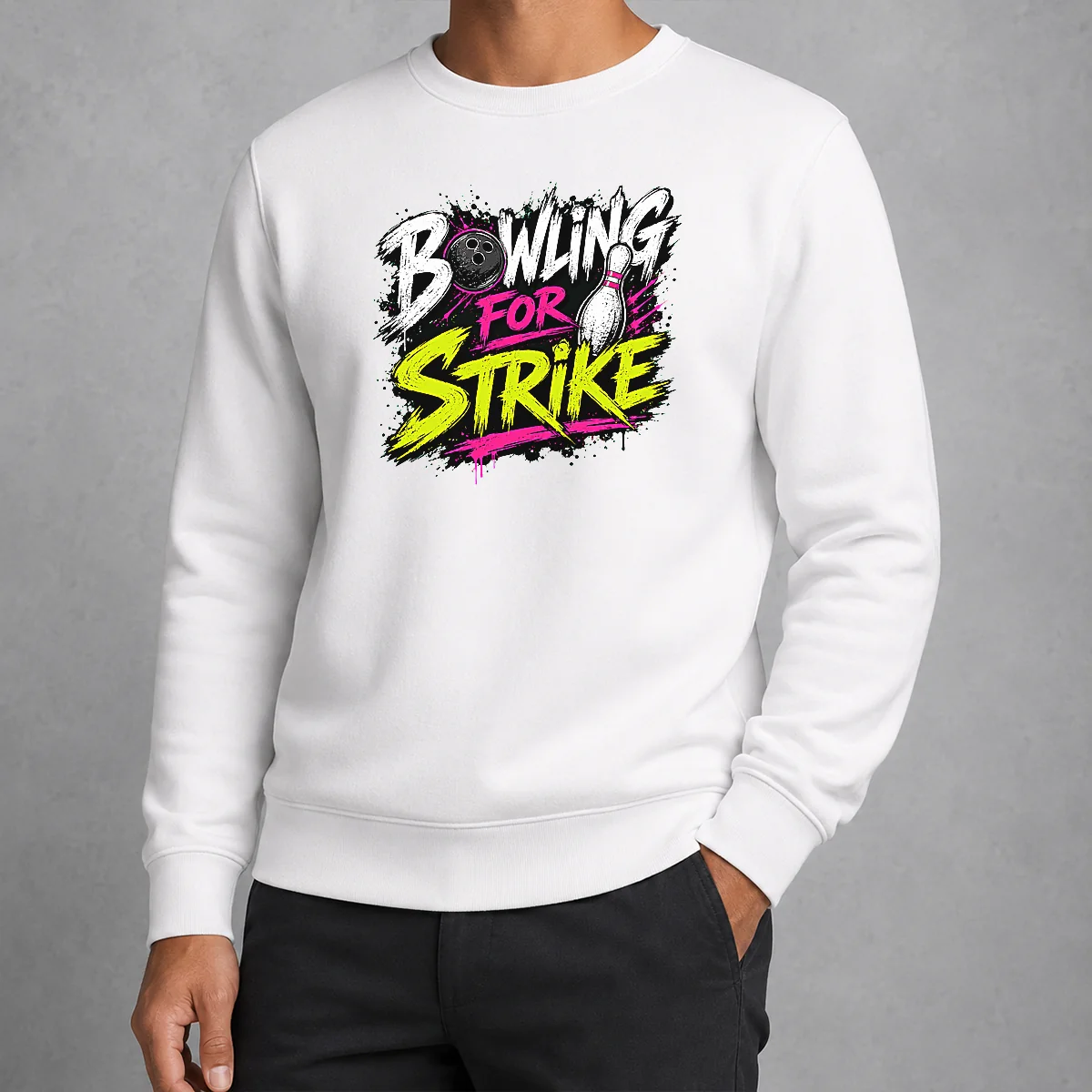 Happy Premium Bowling For Strike Streetwear Sweater