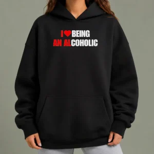 Hot Funny I Love Being An Alcoholic Hoodie