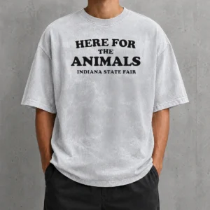 Hot Here For The Animals Indiana State Fair Washed T-Shirt
