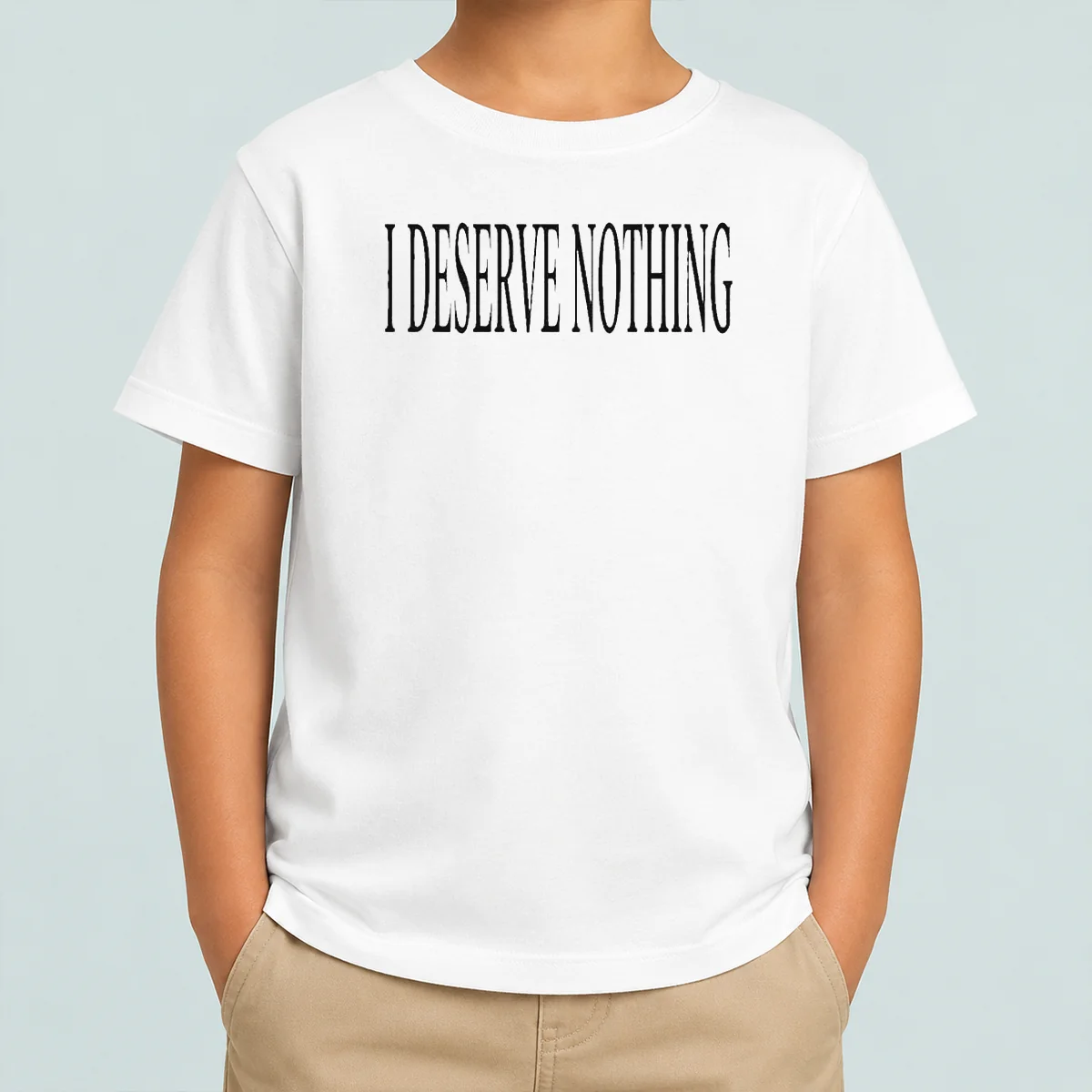 Hot I Deserve Nothing Waste Of Space Kids T-Shirt