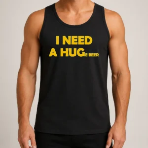 Hot I Need A Huge Beer Funny Drinking Alcohol Humor Tank Top