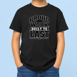 Hot Labour Day Proud Worker Silhouette Kids T-Shirt