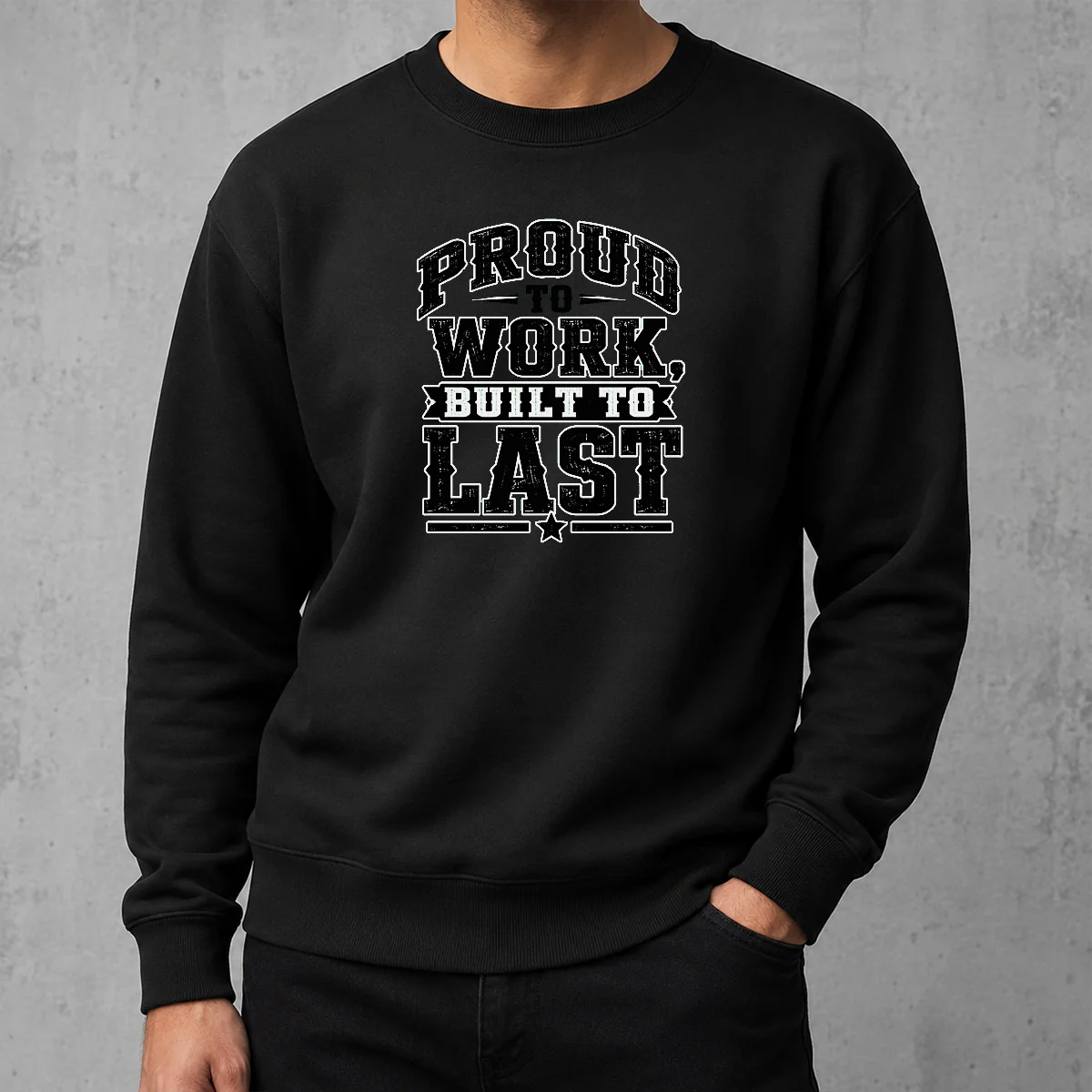 Hot Labour Day Proud Worker Silhouette Sweater