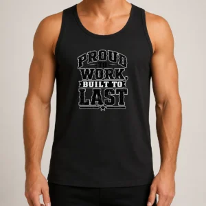 Hot Labour Day Proud Worker Silhouette Tank Top
