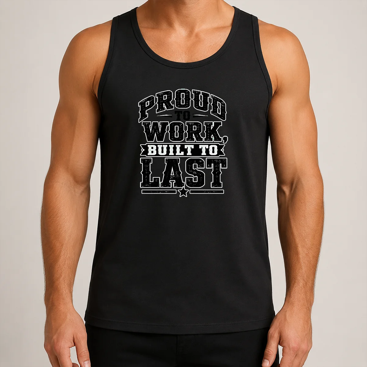 Hot Labour Day Proud Worker Silhouette Tank Top