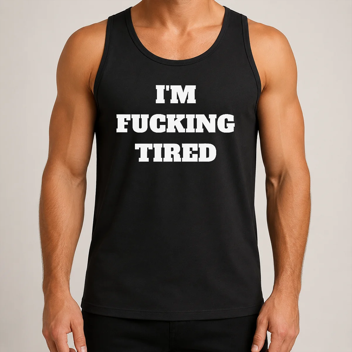 Hot Official I'M Fucking Tired Slogan Exhausted Mood Tank Top
