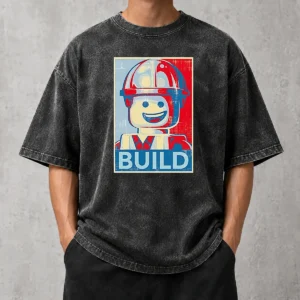 Hot Official Lego Construction Worker Lego Hope Washed T-Shirt