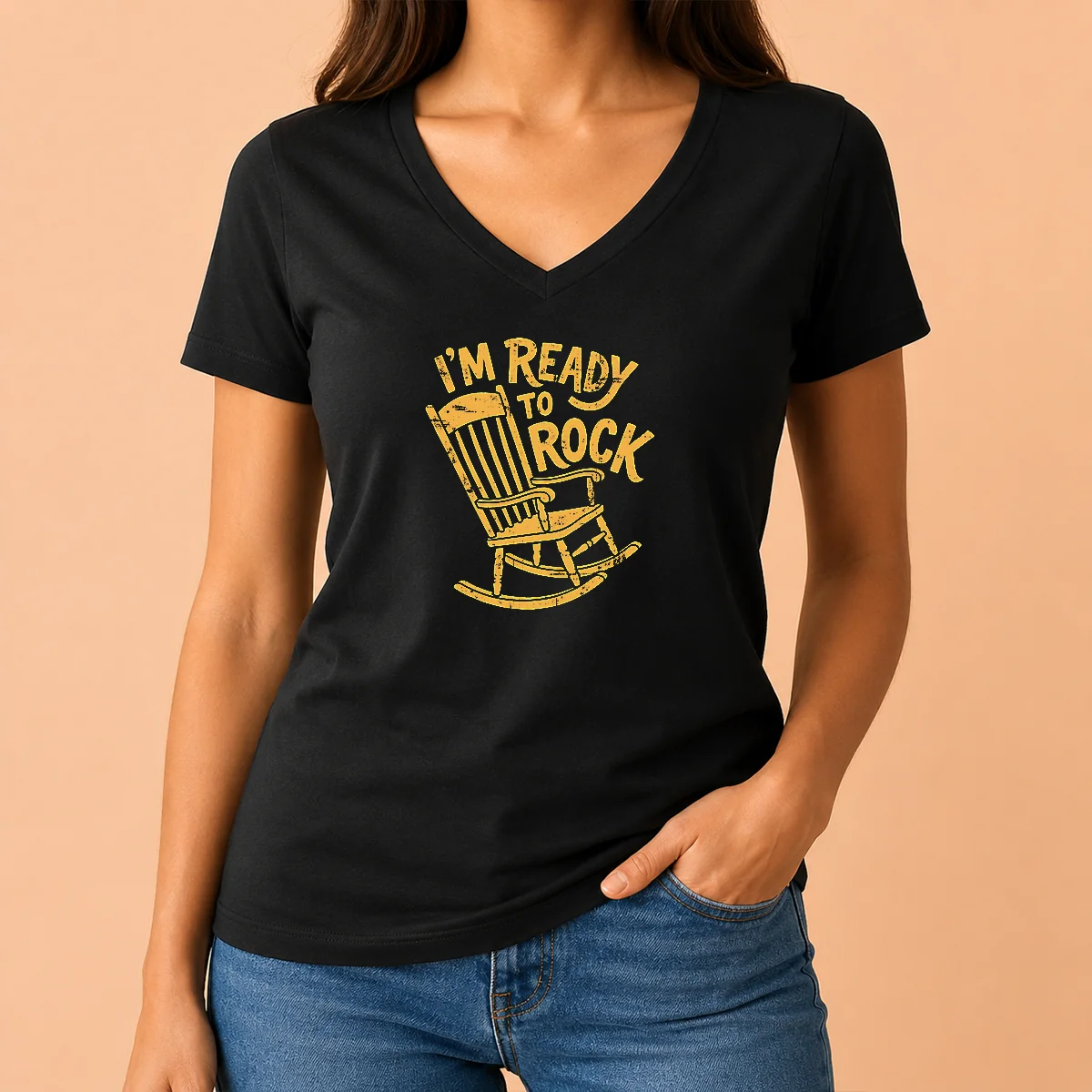 Hot Premium I'M Ready To Rock V-Neck Shirt Hot Premium I'M Ready To Rock V-Neck Shirt