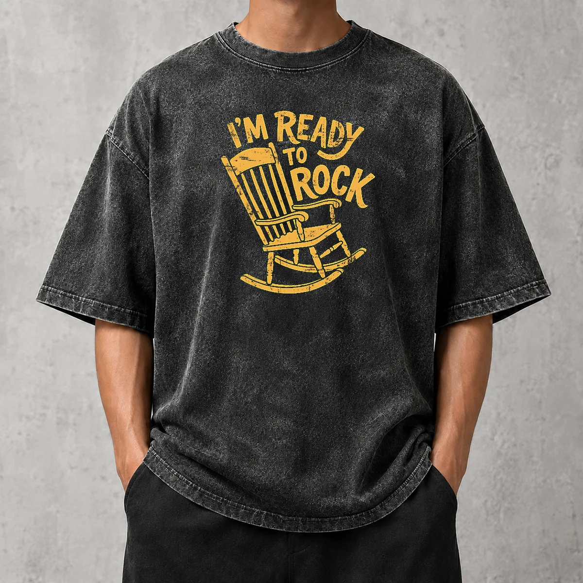 Hot Premium I'M Ready To Rock Washed T-Shirt