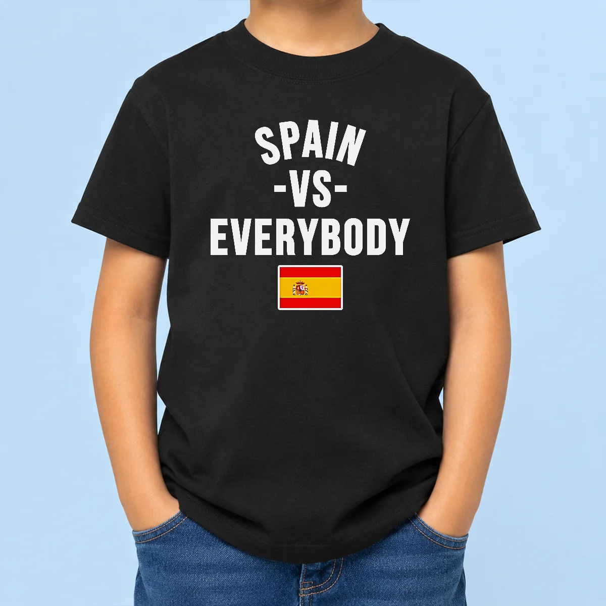 Hot Spain Vs Everybody National Soccer Team Spain World Cup 2026 Kids T-Shirt