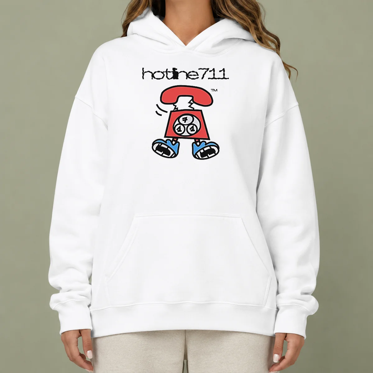 Hot Telephone Cartoon Hotline711 Hoodie